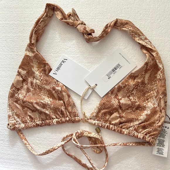 $45 - Vitamin A Swim 'MILANA' triangle halter top - Picture 1 of 11